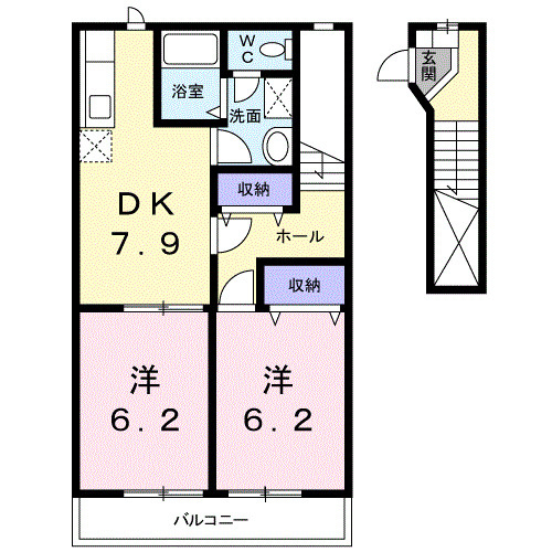 ル－ラルタウンＡの間取り