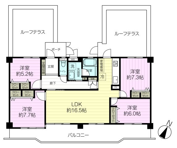 本山ロイヤルマンションの間取り