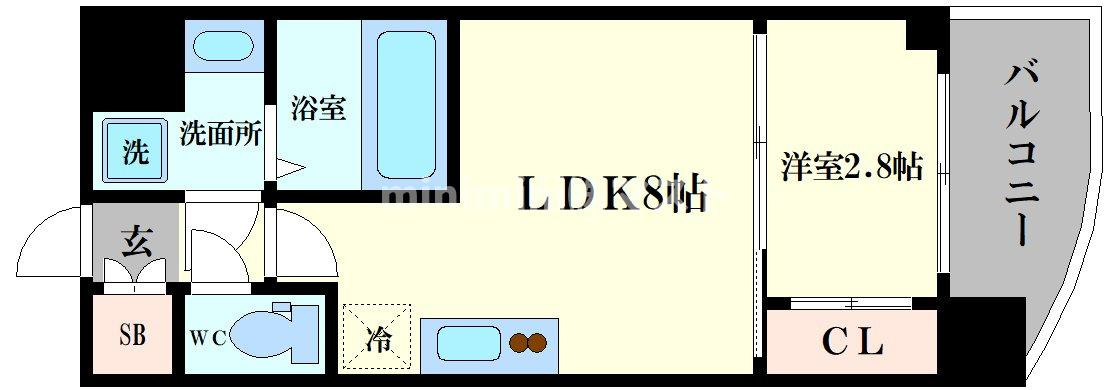 セレニテ難波グランデノールの間取り