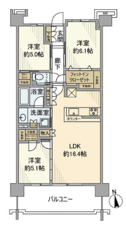 【間取り】 | プラウドシティ国立(プラウドシティクニタチ)