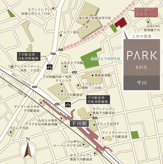 パークアクシス千川の地図