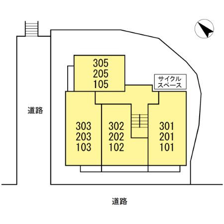 The Flats Hiyoshiの区画図