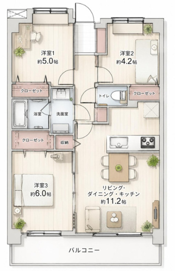【間取り】 | リベール武蔵中原
