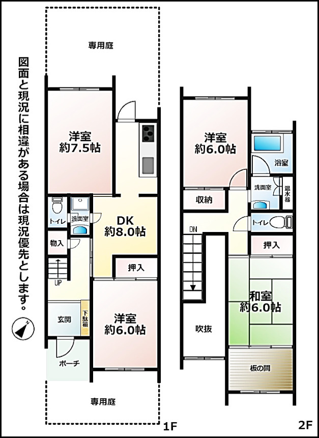 志井サンハイツタウンハウス2号棟（B-2）の間取り