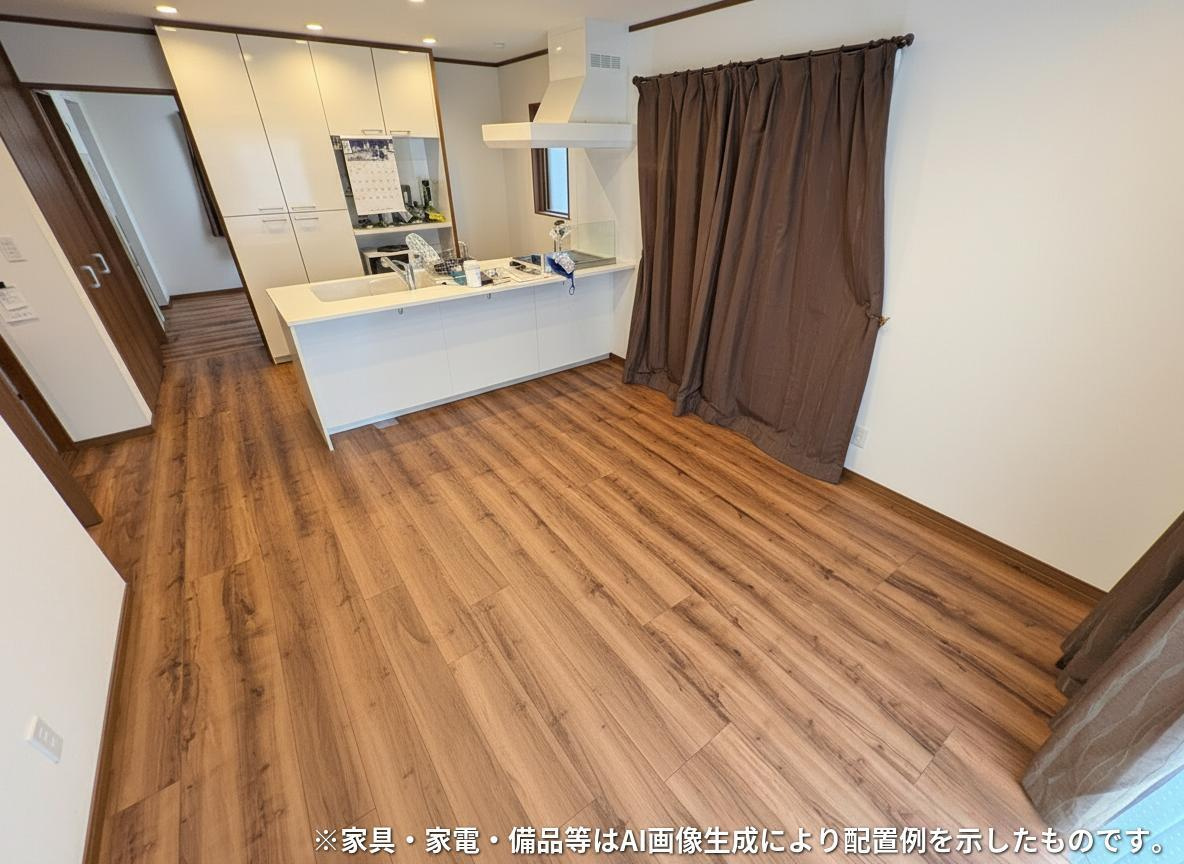 栃木市大平町富田　中古戸建の居間・リビング