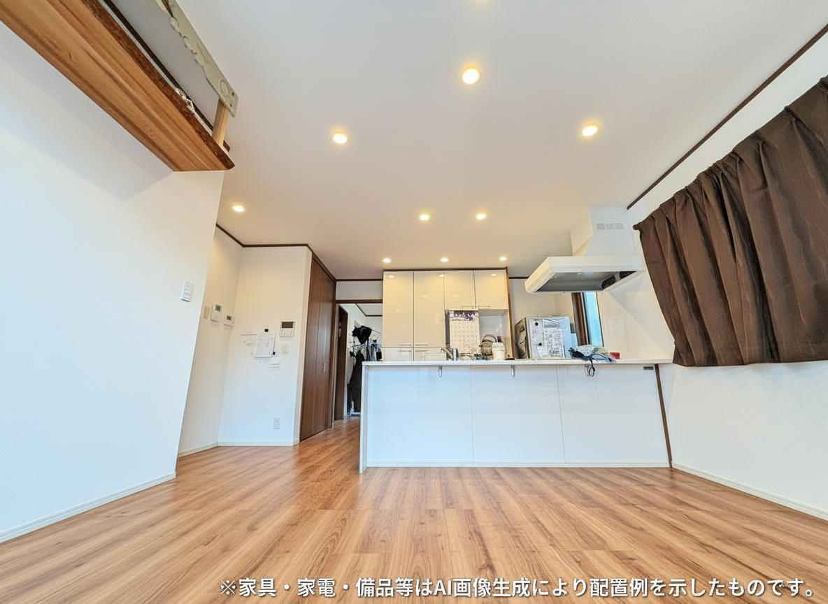 栃木市大平町富田　中古戸建の居間・リビング