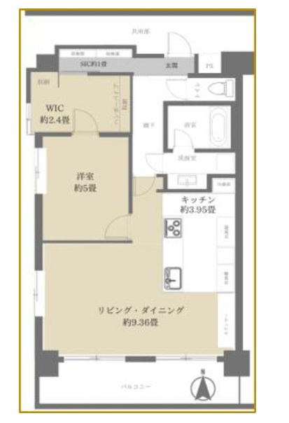 セザール錦糸町の間取り|セザール錦糸町：南向き角部屋！バス・トイレ別１ＬＤＫリノベーション物件は全居室収納・窓が付いております！令和８年上旬完成予定となっております！