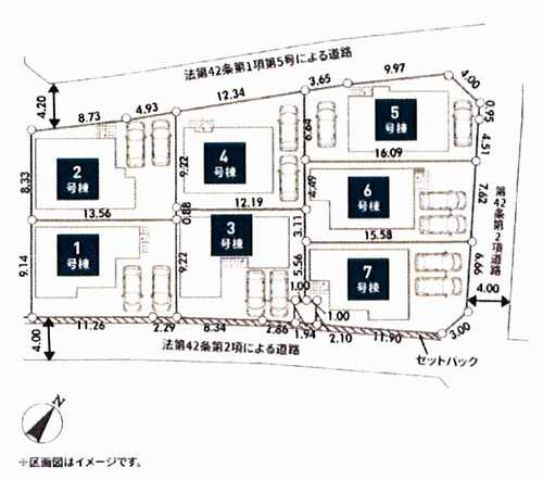 相模原市中央区淵野辺本町第5　新築戸建全7棟　3号棟の区画図