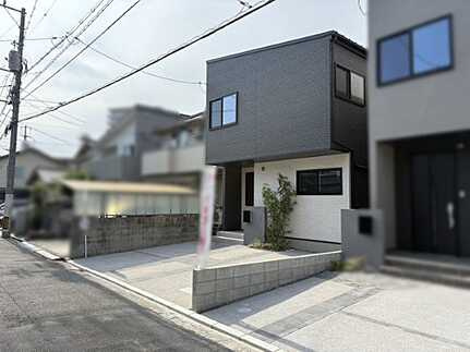 中区江波二本松１丁目の前面道路含む現地写真