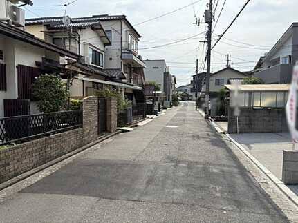 中区江波二本松１丁目の前面道路含む現地写真
