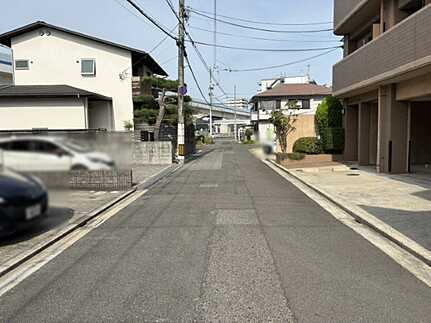 中区江波二本松１丁目の前面道路含む現地写真