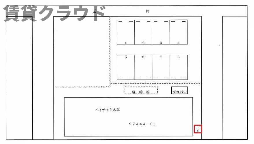 ベイサイド水草の区画図