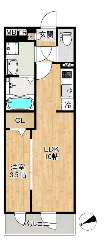ルーチェ西船海神(旧DOビル海神町東)の間取り
