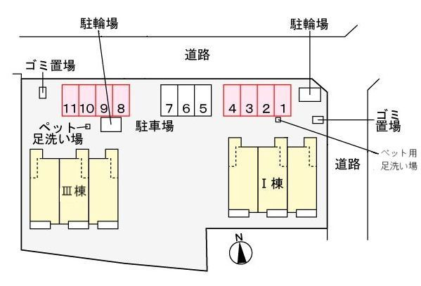 グランドムールⅢの区画図