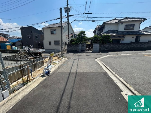 堺市中区八田南之町　第2期　新築一戸建ての前面道路含む現地写真|周辺は閑静な住宅街です。前面道路もしっかりと有りますので車の出し入れも安心ですよ！