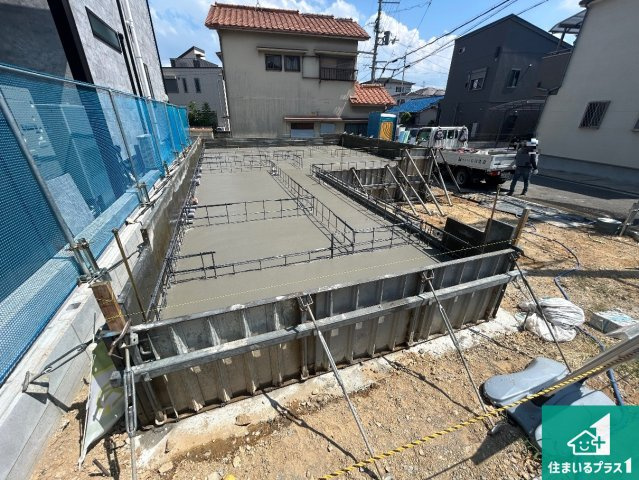 堺市中区八田南之町　第2期　新築一戸建ての外観|現在はこんな感じです。完成までが待ち遠しいですね。