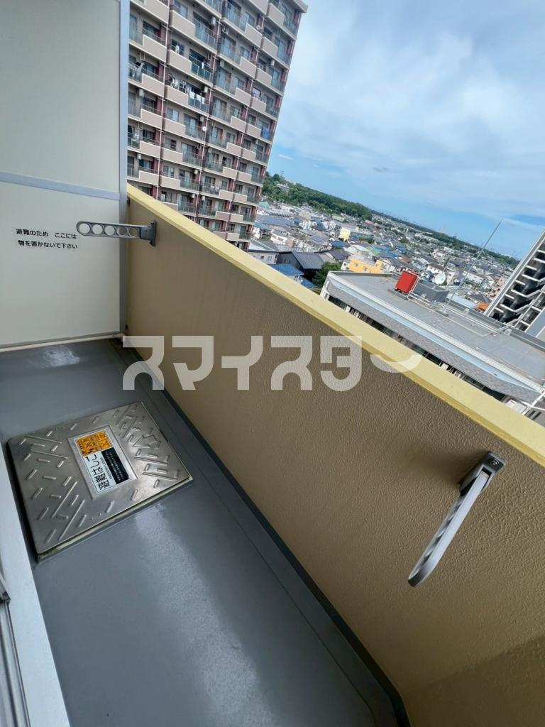 所沢市東町の賃貸マンションのバルコニー