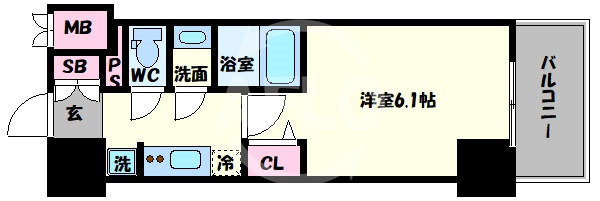 プレサンス難波クチュールの間取り|プレサンス難波クチュール　間取り