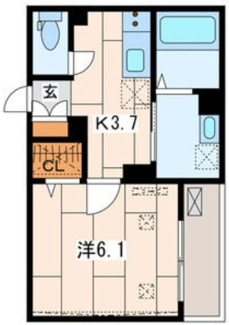 【間取り】 | Ｌｅ　ｌｉｓ　ｂｌａｎｃ　Ⅱ | 間取りです。