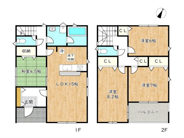 【間取り】 | 姫路市野里第4／全2棟