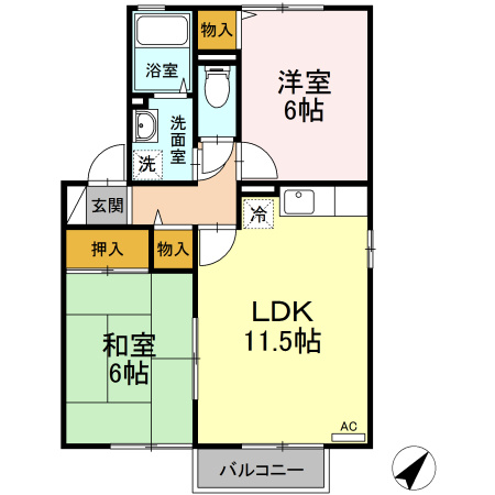 アークTOMI　B棟の間取り