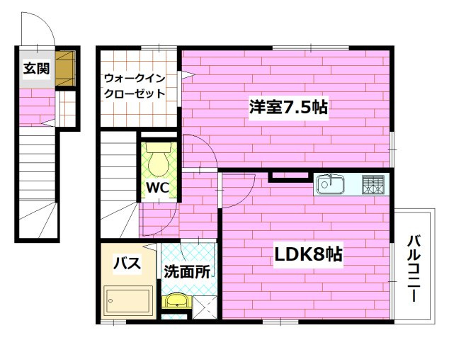 ＣＲＥＳＴ　ＮＩＳＨＩＨＡＲＡの間取り