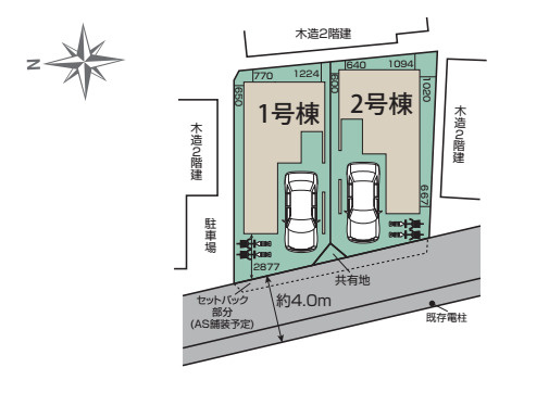 さいたま市北区日進町2丁目　4期　新築一戸建て　ブルーミングガーデン　02の区画図|2号棟