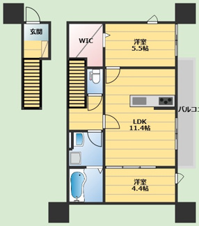 【間取り】 | 豊中市永楽荘2丁目テラスハウス