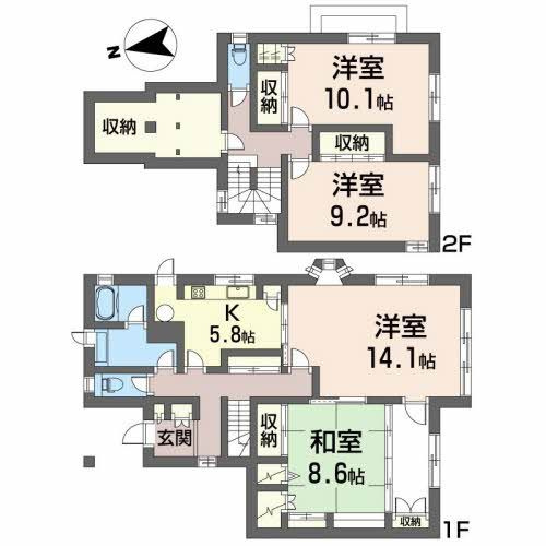 田村邸貸家の間取り