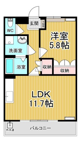 【間取り】 | エスポアールSⅡ | オール洋間です♪