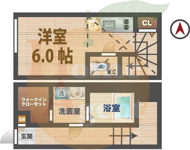 【間取り】 | stage野方 | 1Rのお部屋です。