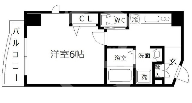 コンフォート滝川公園の間取り|コンフォート滝川公園　開放感のある間取り