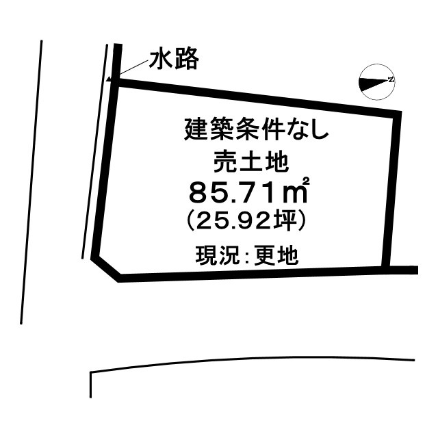 売土地　篠町柏原中又の土地図