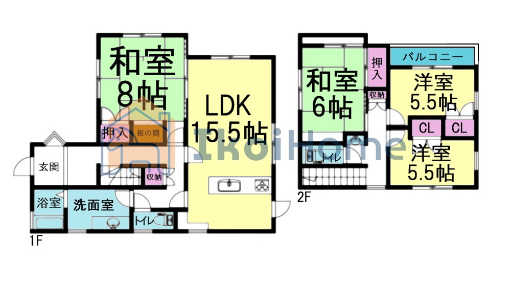 神戸市西区竹の台５丁目　中古戸建の間取り