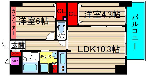 クリプトメリアニホンバシの間取り