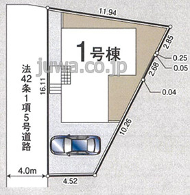【新築分譲住宅】川越市仙波町第2の区画図