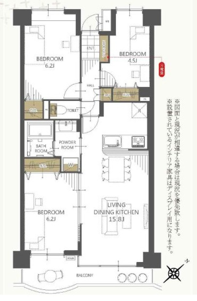 レールシティ幸西の間取り