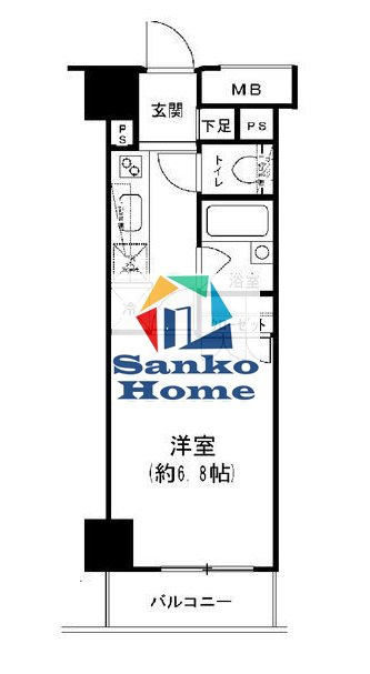 グランスイート銀座レスティモナークの間取り