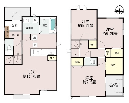 読谷村伊良皆（全2棟）の間取り|B号棟　3490万円