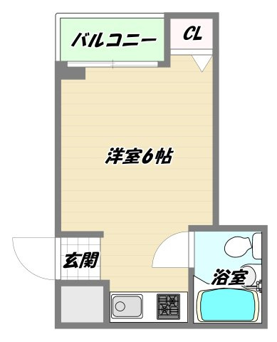 大阪市淀川区東三国５丁目の賃貸マンションの間取り