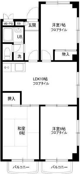 東和コーポの間取り|間取りです。