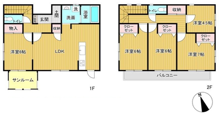 熊谷市上江袋　中古戸建の間取り|図面と現況が異なる場合、現況を優先とします。