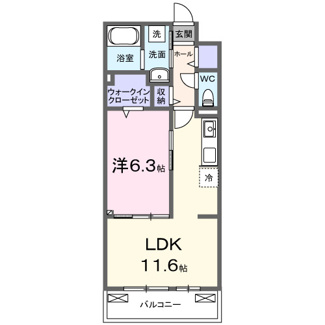 【間取り】 | ヤングウッズ港町 | 間取図