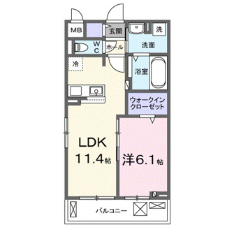 【間取り】 | ヤングウッズ港町 | 間取図