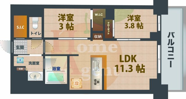 【間取り】 | Terra蚕糸の森 | 2LDKのお部屋です。