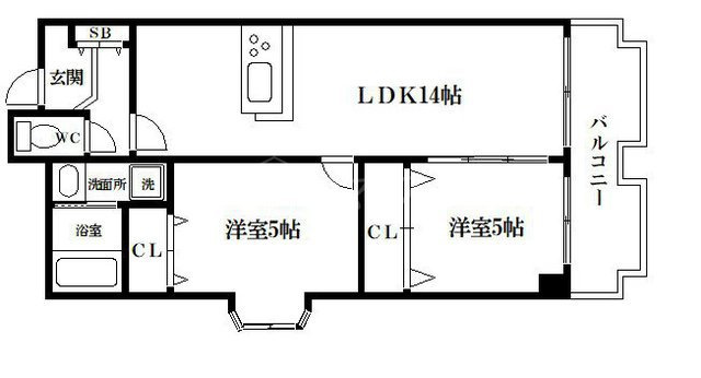 ガーデンハイツ江戸堀の間取り