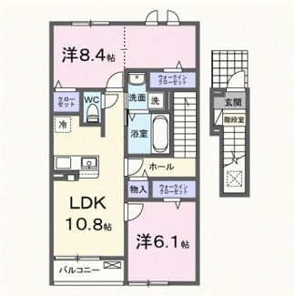 【間取り】 | ポミエＡ | 間取図
