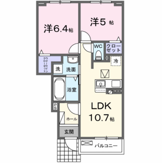 【間取り】 | ポミエＢ | 間取図