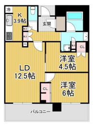 ジオタワー宝塚グランレジスTheSouthの間取り