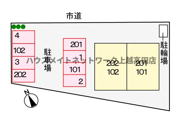 グレースＤの区画図|配置図